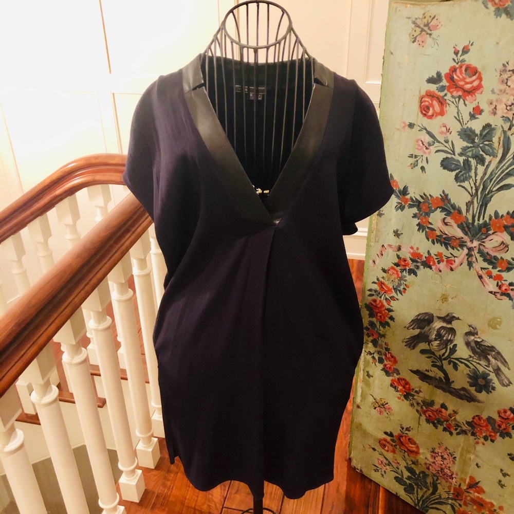 Vince Leather t-shirt dress